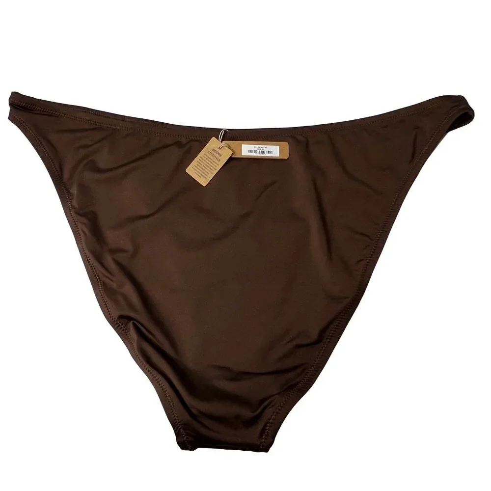 SKIMS‎ Swim Cheeky Tanga Bottoms Cocoa Womens 4X